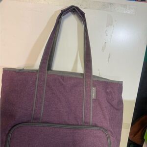 Purple Travel Tote Bag with Durable Fabric and Shoulder Straps big cooler tote